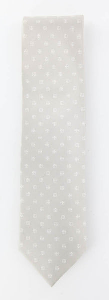 Luigi Borrelli Light Gray Geometric Tie - 3.25" x 58" - (TIEGEOX213)