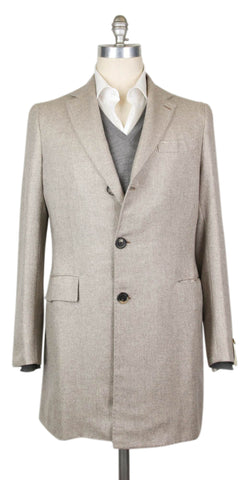 Luigi Borrelli Light Brown Coat - 40 US / 50 EU