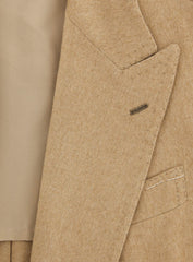 Luigi Borrelli Beige Cashmere Solid Coat - 56/66 - (ALICUDI2029)