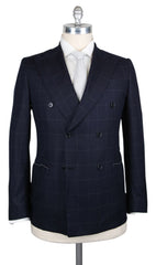 Luigi Borrelli Midnight Navy Blue Wool Suit - 44/54 - (KT1017175)