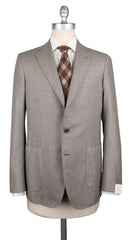 Luigi Borrelli Cream Wool Solid Suit - 38/48 - (LB1016174)