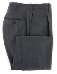 Borrelli Charcoal Gray Virgin Wool Striped Suit - (201803123) - Parent