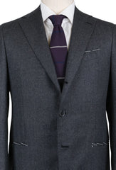 Borrelli Charcoal Gray Wool Solid Suit - (201803089) - Parent