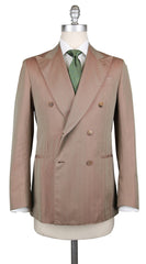 Luigi Borrelli Light Brown Cotton Solid Suit - 38/48 - (LBRC175160)