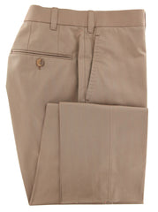 Luigi Borrelli Light Brown Cotton Solid Suit - (LBRC175160) - Parent