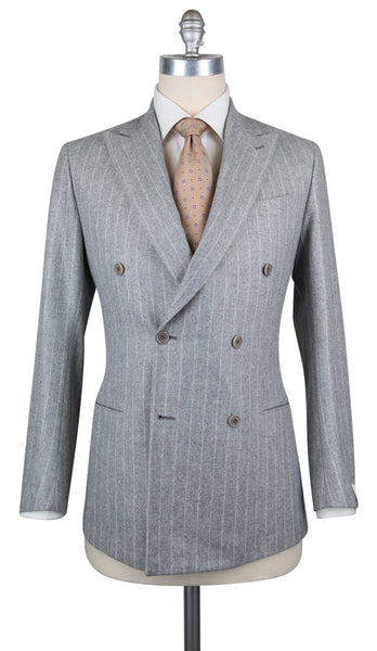 Luigi Borrelli Gray Wool Striped Suit - (LB4043171R8X4) - Parent