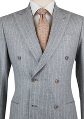 Luigi Borrelli Gray Wool Striped Suit - (LB4043171R8X4) - Parent