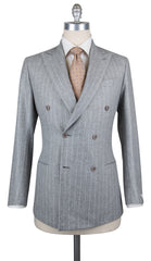 Luigi Borrelli Gray Wool Striped Suit - (LB4043171R8) - Parent
