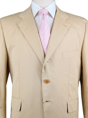 Luigi Borrelli Beige Cotton Solid Suit - (LBB90C110384) - Parent
