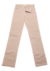 Luigi Borrelli Beige Solid Cotton Blend Pants - Slim - 30/46 - (1017)