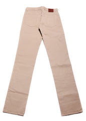 Luigi Borrelli Beige Solid Cotton Blend Pants - Slim - (1017) - Parent