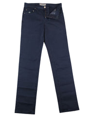 Luigi Borrelli Navy Blue Solid Jeans - Extra Slim -  30/46 - (DX)