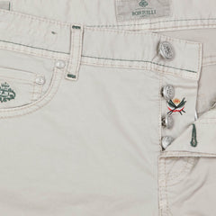 Luigi Borrelli Beige Solid Pants - Super Slim - 42/58 - (CAR2221530)