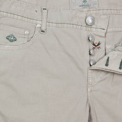 Luigi Borrelli Beige Solid Pants - Super Slim - 40/56 - (CAR2581530)