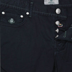 Luigi Borrelli Midnight Navy Blue Solid Pants - 42/58 - (CAR2931511)