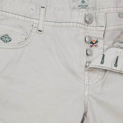 Luigi Borrelli Beige Solid Pants - Super Slim - 38/54 - (CAR2931530)
