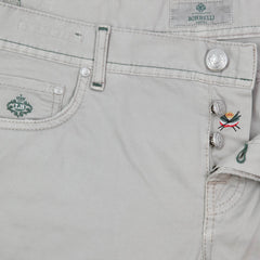 Luigi Borrelli Beige Solid Pants - Super Slim - 36/52 - (CARSS25810550)