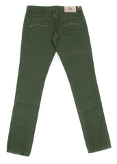 Luigi Borrelli Green Solid Pants - Super Slim - 33/49 - (CARSS40510562)