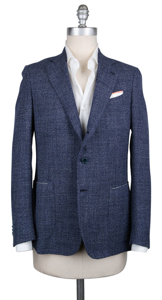 Luigi Borrelli Blue Wool Blend Solid Sportcoat - (LBSPT205270) - Parent