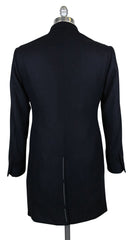 Luigi Borrelli Midnight Navy Blue Coat - (CUMONB901318) - Parent