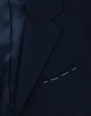 Luigi Borrelli Midnight Navy Blue Wool Coat - (CUTORINO217971) - Parent