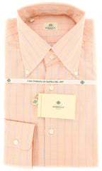 Luigi Borrelli Orange Plaid Shirt - Slim - 15.75/40 - (DR2303OVIDIO)
