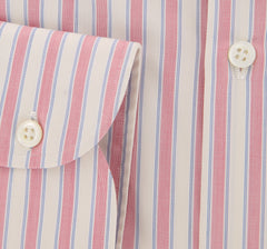 Luigi Borrelli Pink Striped Shirt - Extra Slim - 15.75/40 - (EV1815RIO)