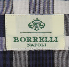 Luigi Borrelli Navy Blue Plaid Shirt - Extra Slim - (EV41888IVOPT2) - Parent