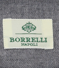 Luigi Borrelli Gray Solid Shirt - Extra Slim - 15.5/39 - (EV423932RIO)