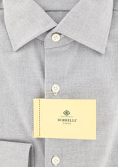 Borrelli Light Gray Shirt - Extra Slim - 15.75/40 - (EV424030LUCIANO)