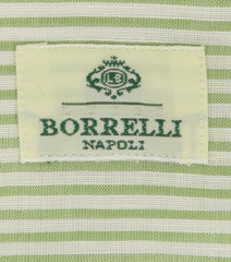 Borrelli Green Striped Shirt - Extra Slim - 17/43 - (EV461LGIANNI)