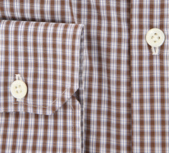 Luigi Borrelli Brown Check Shirt - Extra Slim - 15.75/40 - (EV53660RIO)