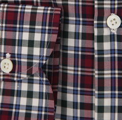 Borrelli Burgundy Red Plaid Shirt - Extra Slim - 15.75/40 - EV65440RIO