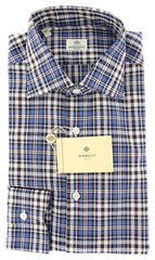Luigi Borrelli Blue Plaid Shirt - Extra Slim - 15.75/40 - (65461RIOPT1)