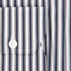 Luigi Borrelli Black Striped Cotton Blend Shirt - Extra Slim - (7O) - Parent