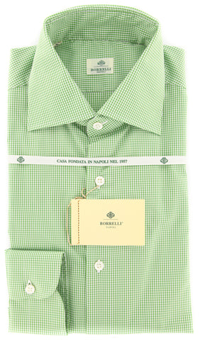 Luigi Borrelli Green Shirt - Extra Slim - 15.5 US / 39 EU