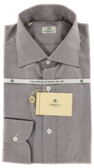 Borrelli Brown Solid Shirt - Extra Slim - 15.75/40 - (EVS10360RIO)