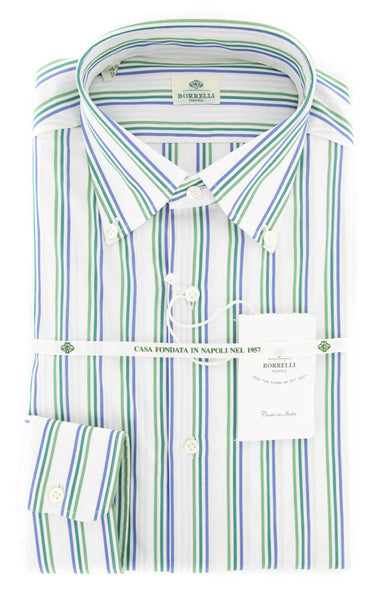Luigi Borrelli Green Shirt - Extra Slim - 15.75/40 - (EVTS1789STEFANO)