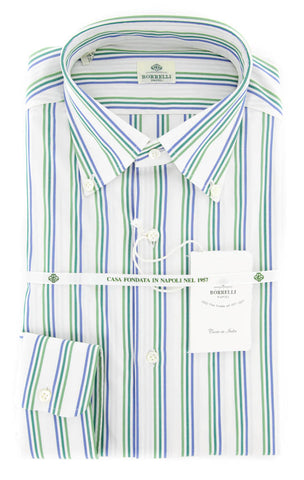 Luigi Borrelli Green Shirt - Extra Slim - 15.75 US / 40 EU