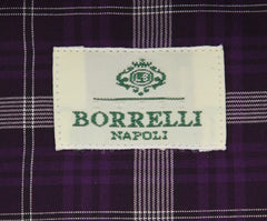Borrelli Purple Plaid Shirt - Extra Slim - 17/43 - (EV2357VALERIO)