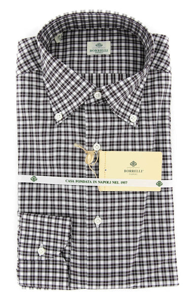 Luigi Borrelli Brown Shirt - Extra Slim - 15.75/40 - (EV410160STEFANO)