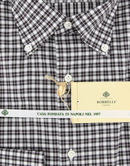 Luigi Borrelli Brown Shirt - Extra Slim - 15.75/40 - (EV410160STEFANO)