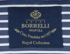 Luigi Borrelli Navy Blue Striped Shirt  - (EV061572NANDO) - Parent