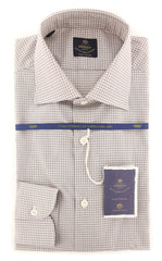 Luigi Borrelli Brown Shirt - Extra Slim - 17.5/44 - (EV0653360RIO)