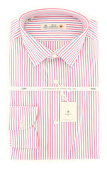 Luigi Borrelli Pink Striped Shirt - Extra Slim - 15.75/40 - (40LB1013)