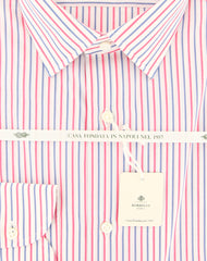 Luigi Borrelli Pink Striped Shirt - Extra Slim - (40LB1013) - Parent