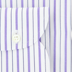 Luigi Borrelli Purple Striped Shirt - Extra Slim - (LB2003PU) - Parent