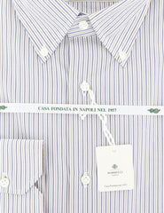Luigi Borrelli Beige Striped Shirt - Extra Slim - (60LB230) - Parent