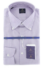 Luigi Borrelli Purple Shirt - Extra Slim - 17/43 - (EV0629780STEFANO)