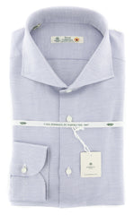 Luigi Borrelli White Fancy Shirt - Extra Slim - 17.5/44 - (LB1215179)